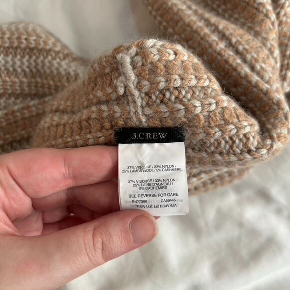 J.Crew Wool-Cashmere Blend Infinity Scarf - Neutral - Picture 4 of 6